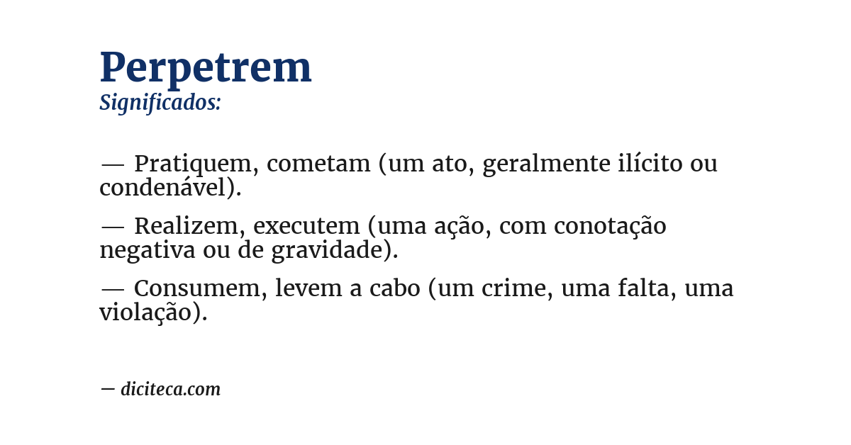 Significado de perpetrem