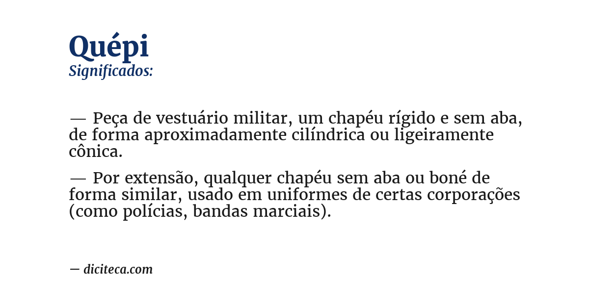 Significado de quépi