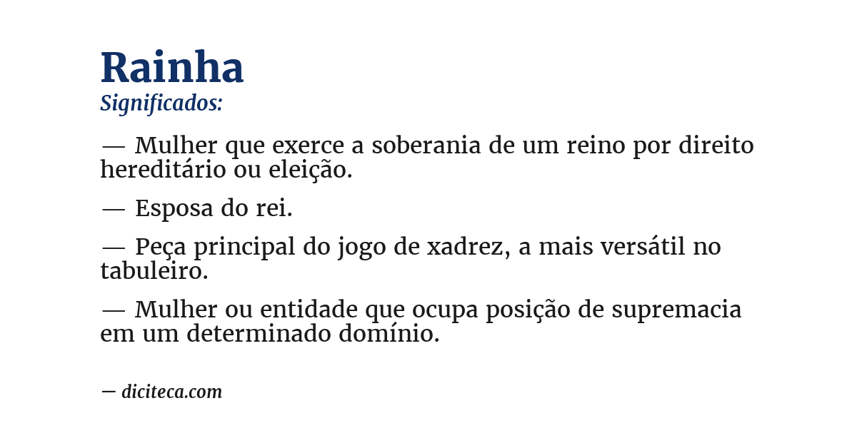 Significado de rainha