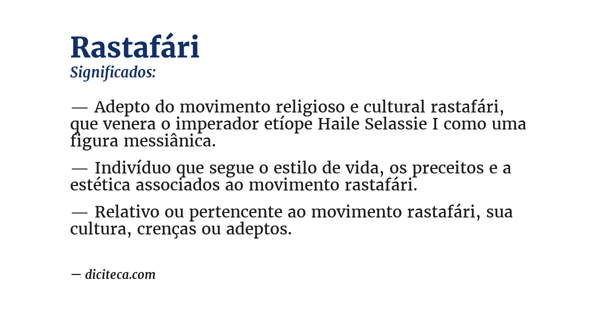 Significado de rastafári