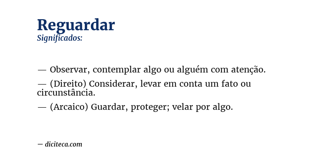 Significado de reguardar
