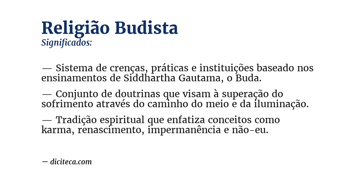 Significado de religião budista