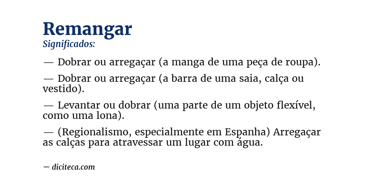 Significado de remangar