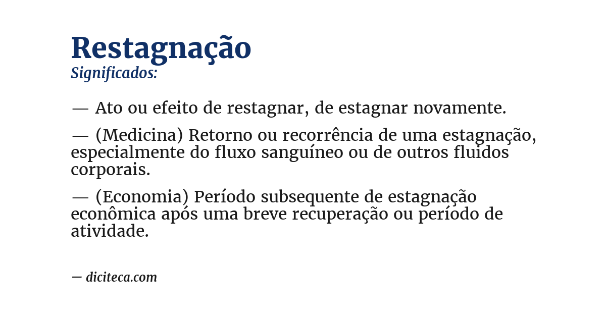 Significado de restagnação