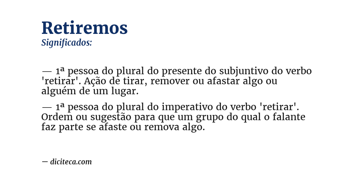 Significado de retiremos