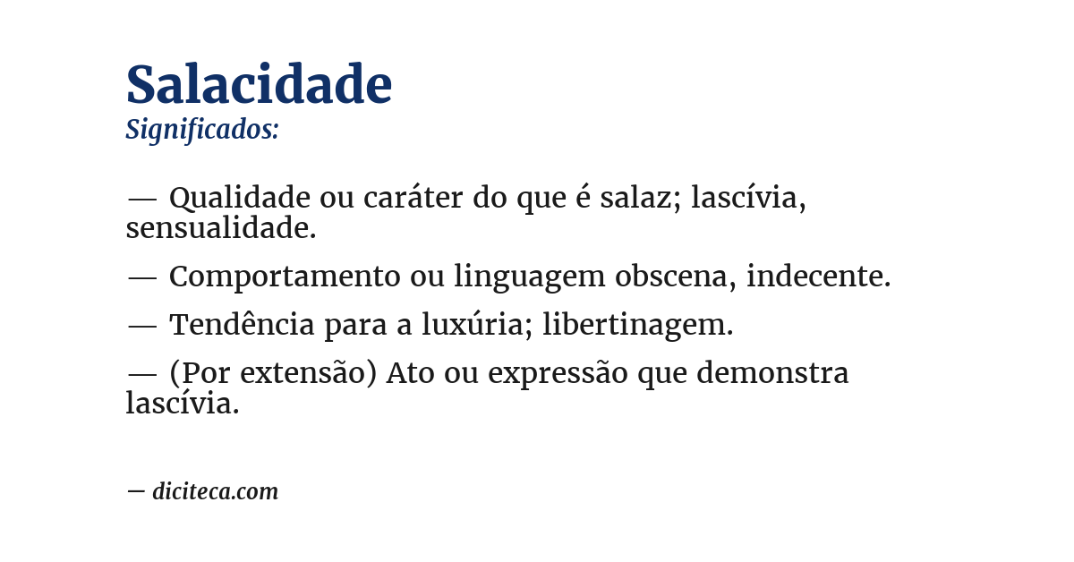 Significado de salacidade