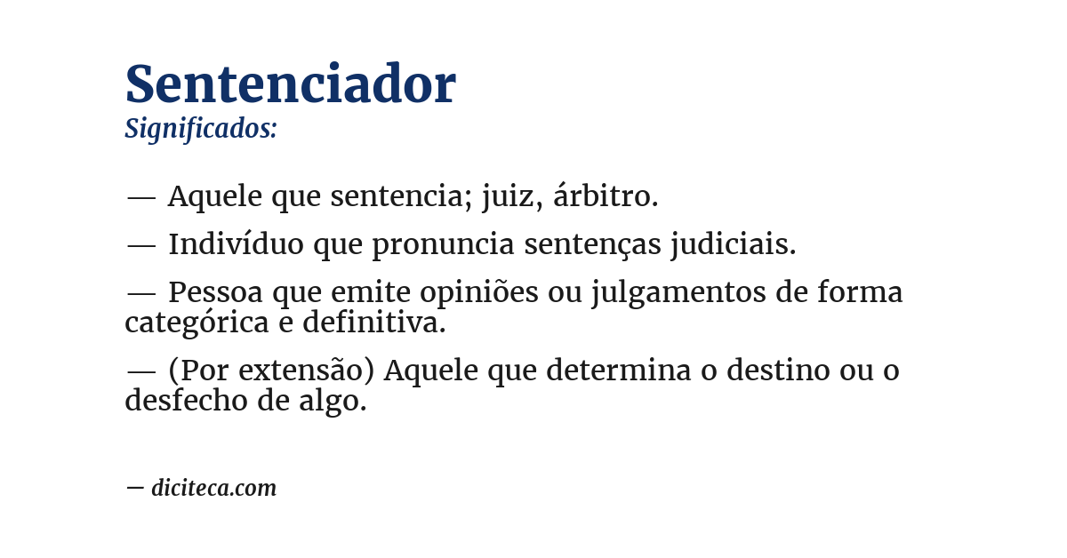 Significado de sentenciador