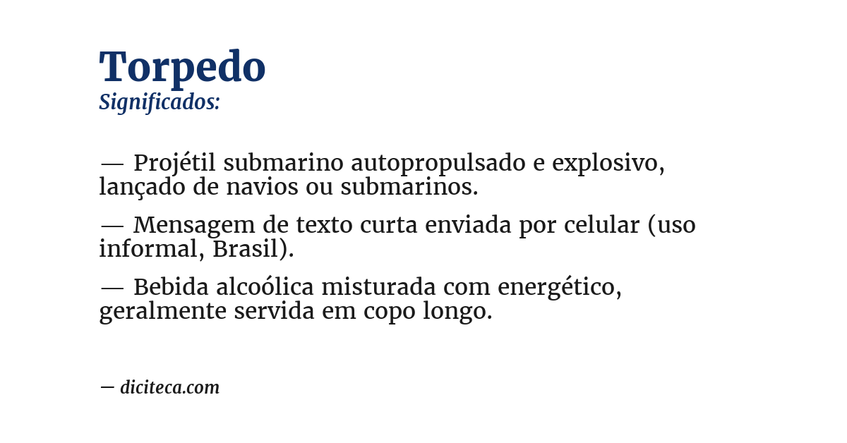 Significado de torpedo