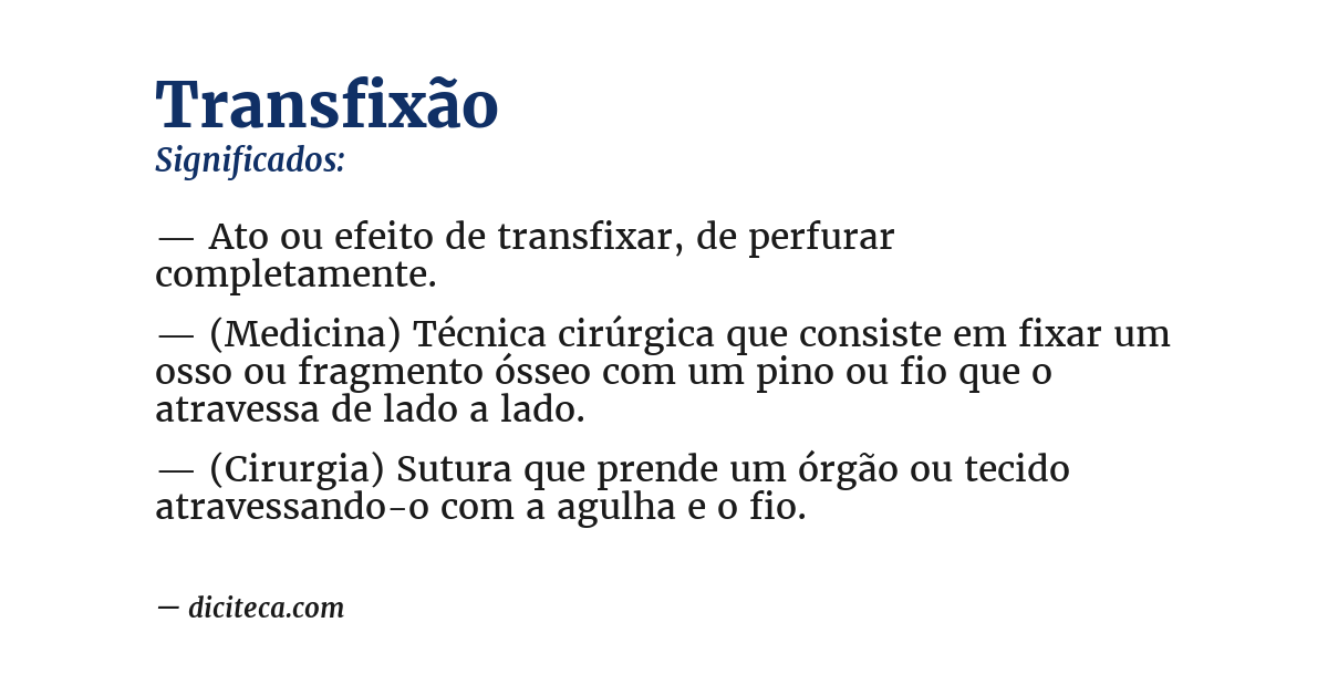 Significado de transfixão