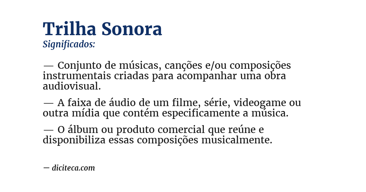 Significado de trilha sonora