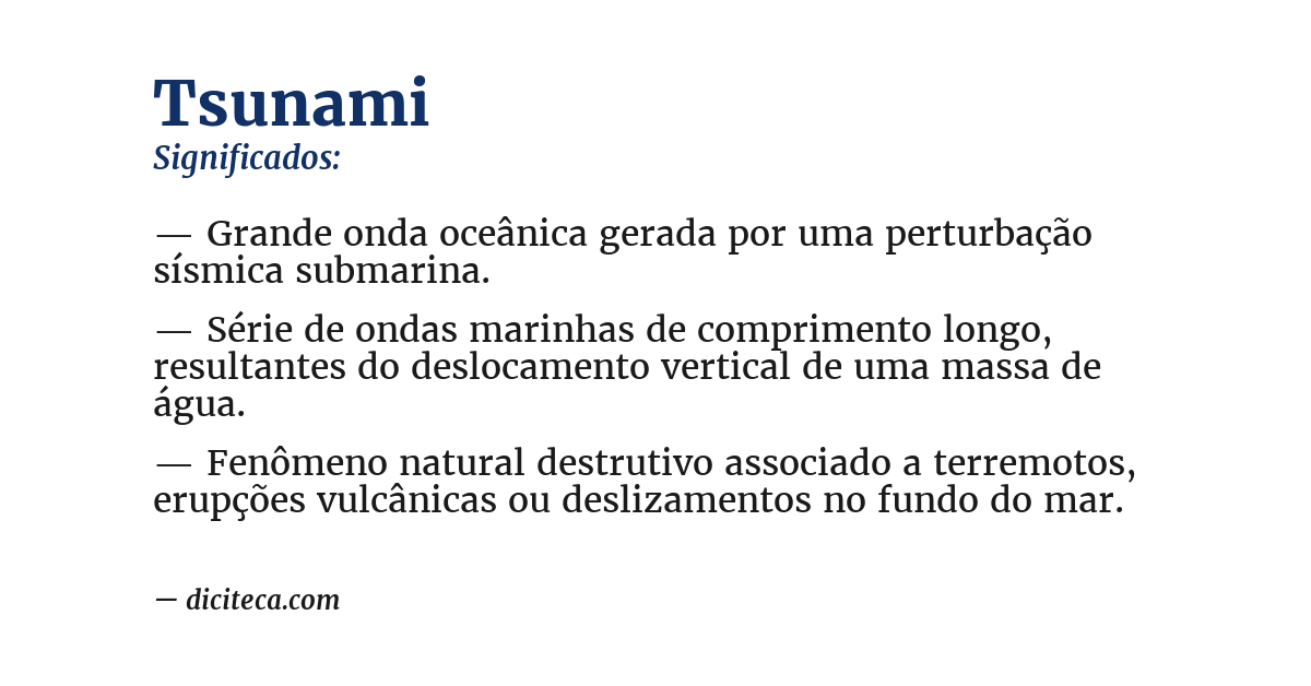 Significado de tsunami