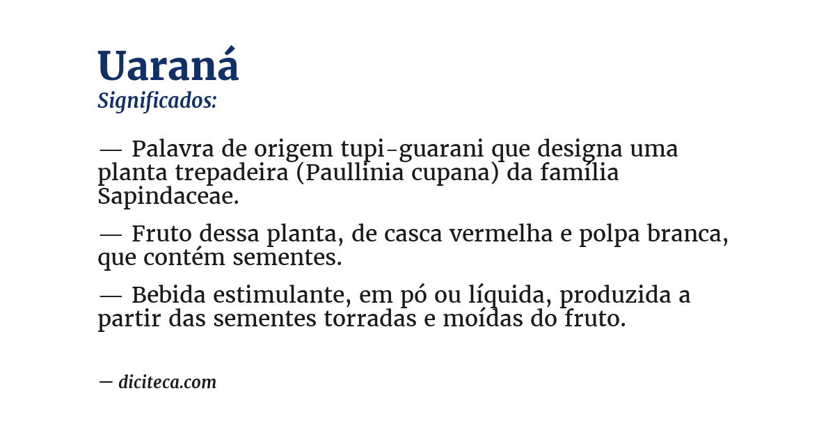 Significado de uaraná