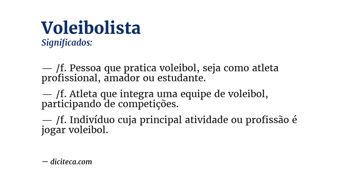Significado de voleibolista