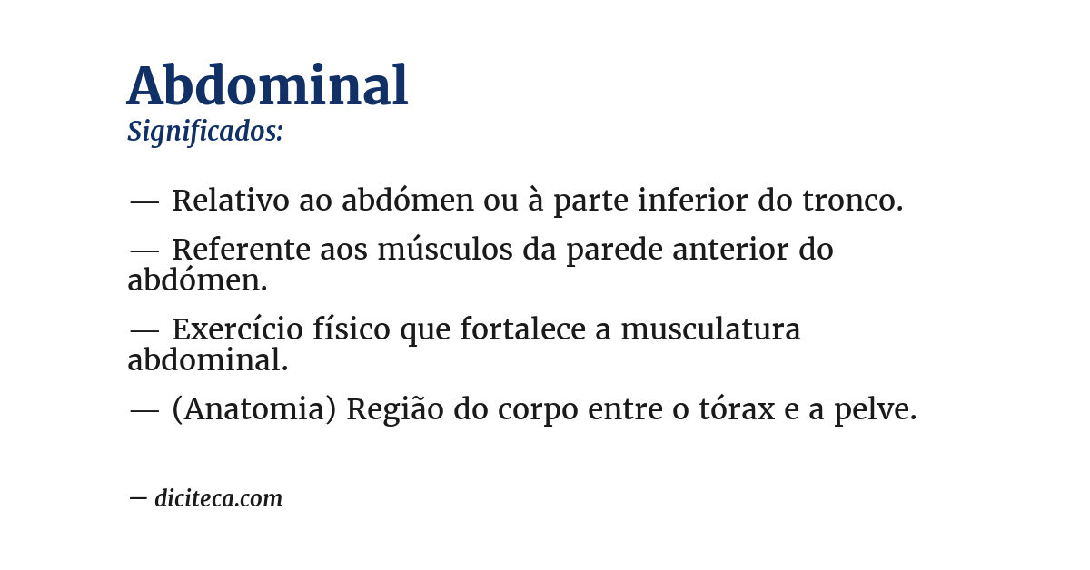 Significado de abdominal