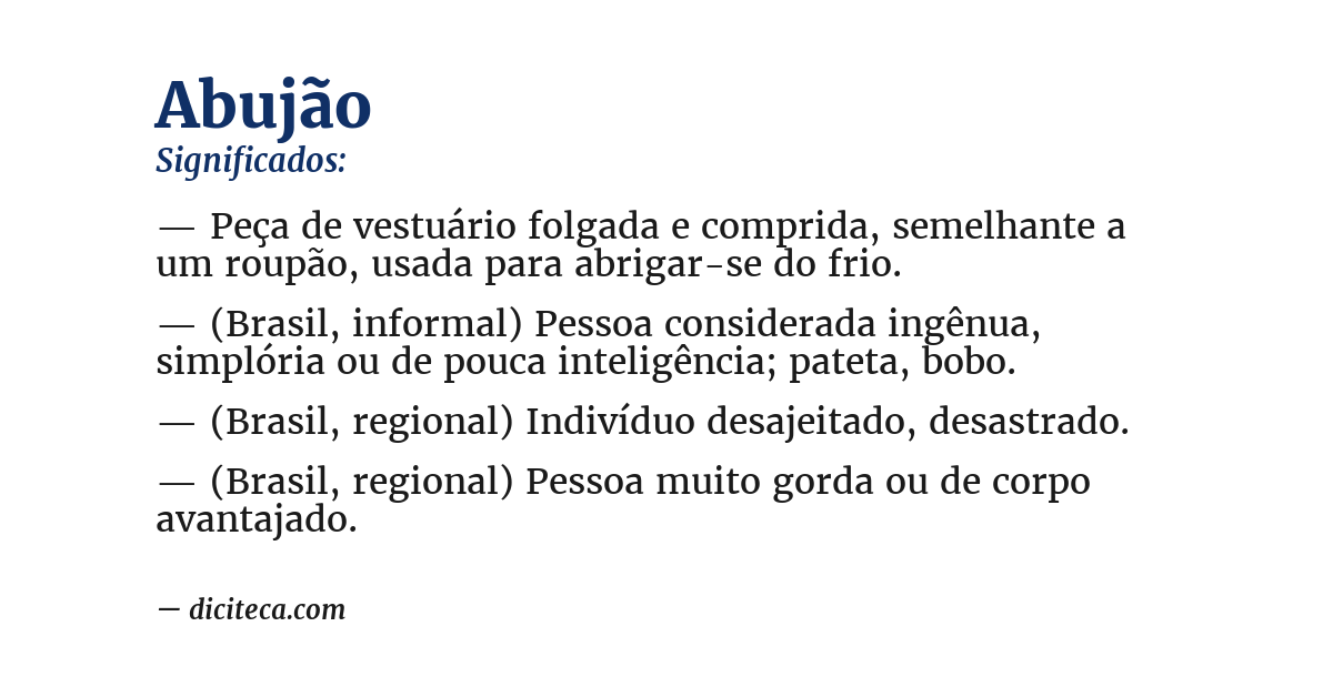Significado de abujão