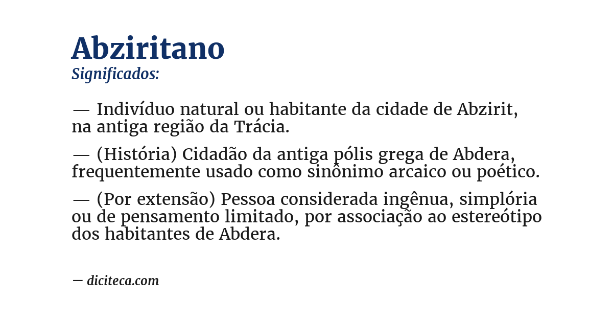 Significado de abziritano