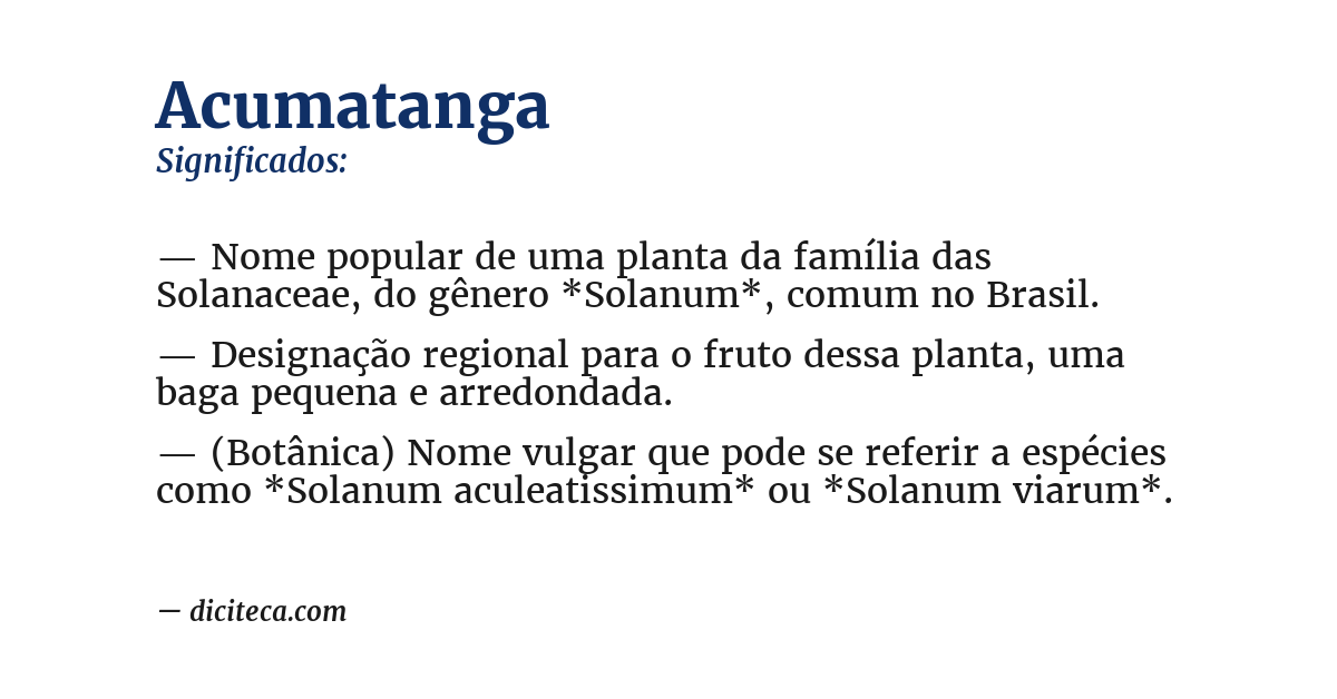 Significado de acumatanga