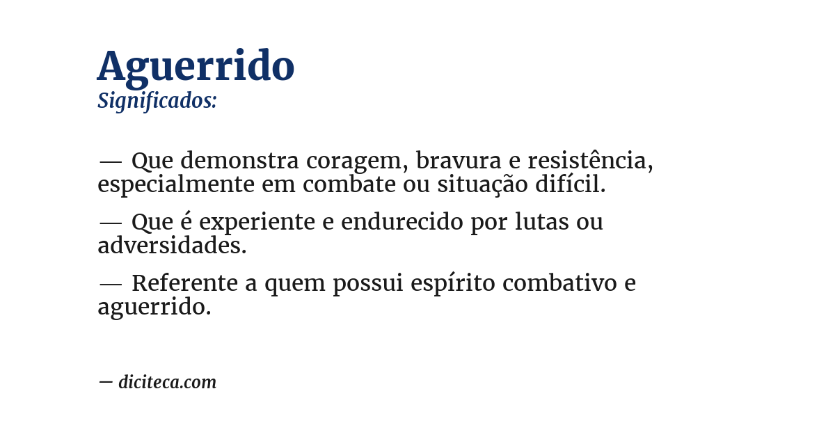 Significado de aguerrido