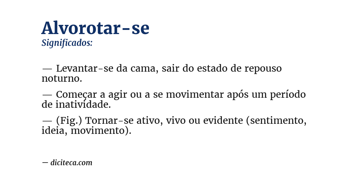 Significado de alvorotar-se