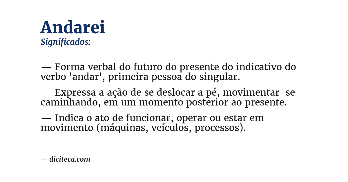 Significado de andarei