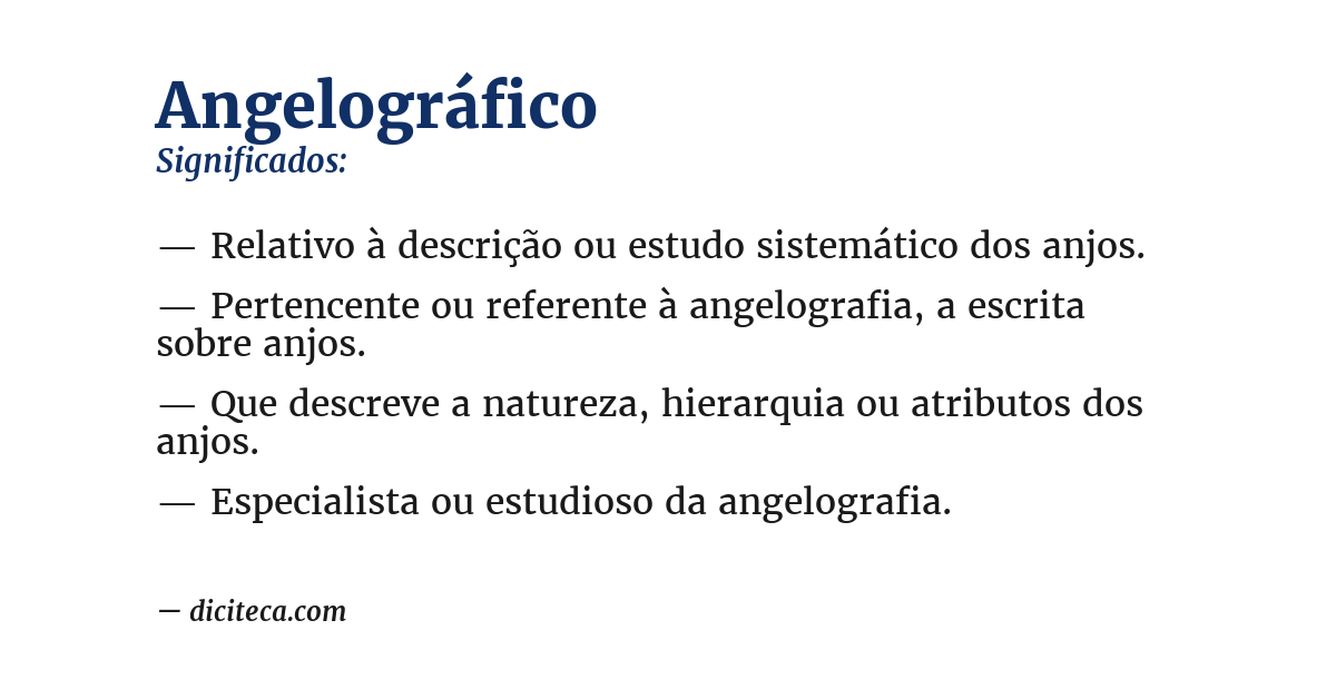 Significado de angelográfico