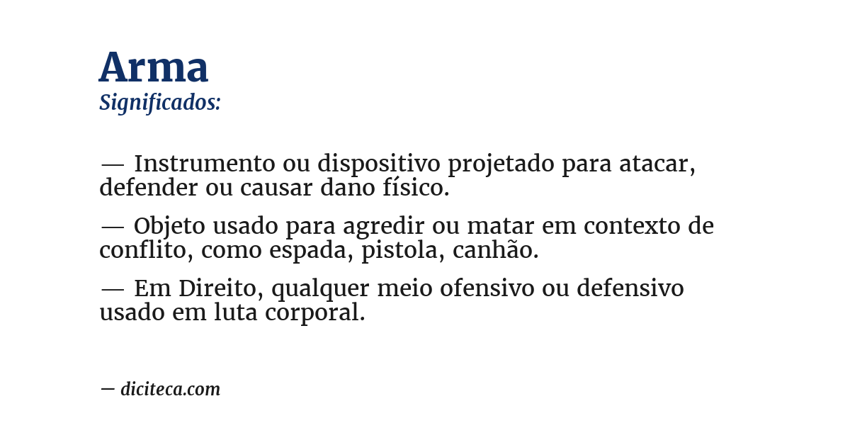 Significado de arma