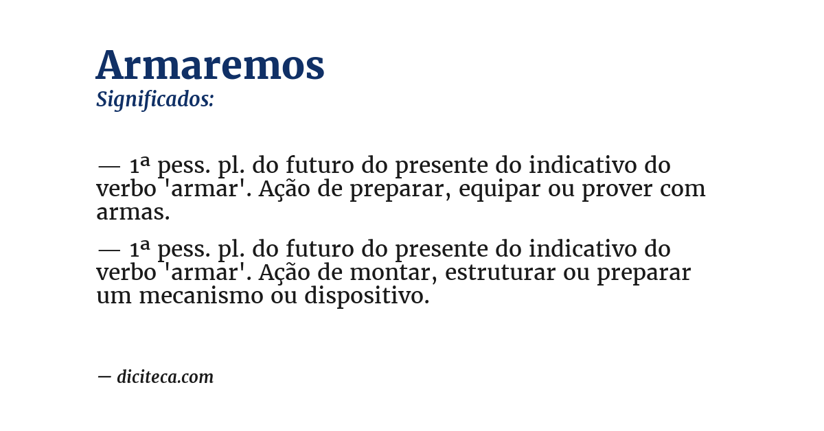 Significado de armaremos
