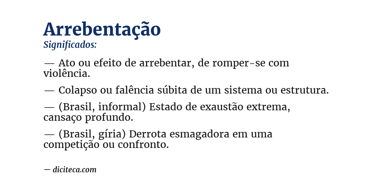 Significado de arrebentação