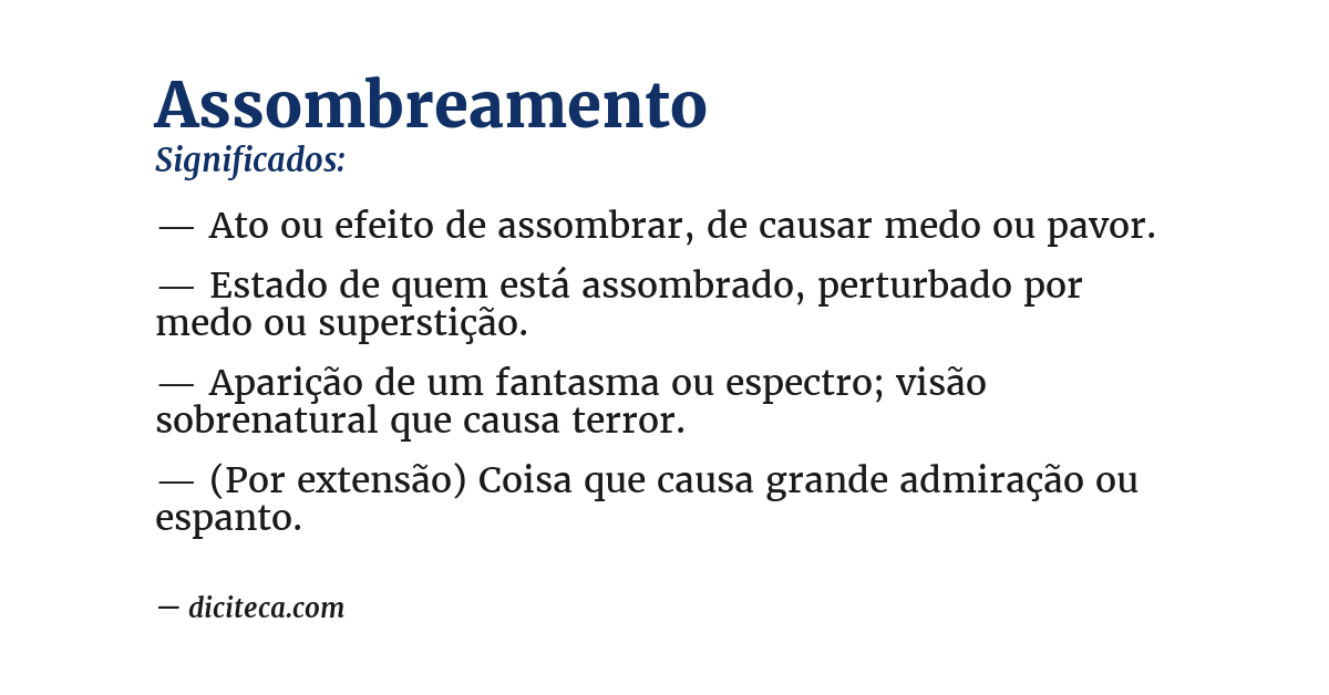 Significado de assombreamento