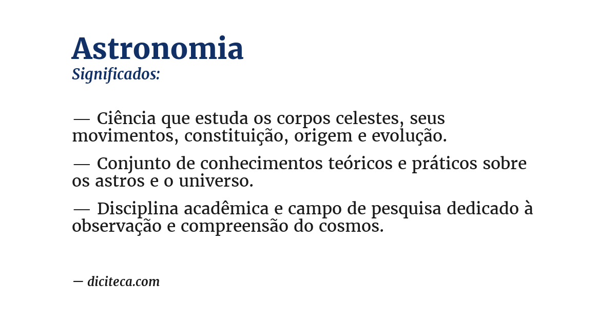 Significado de astronomia