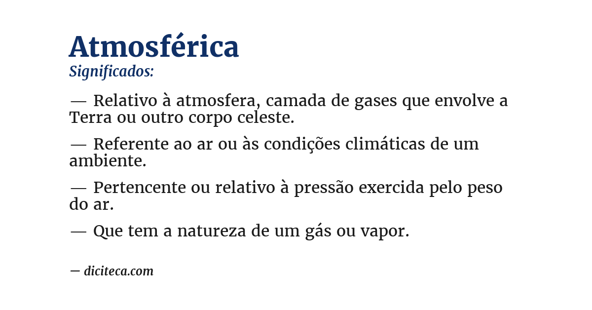 Significado de atmosférica