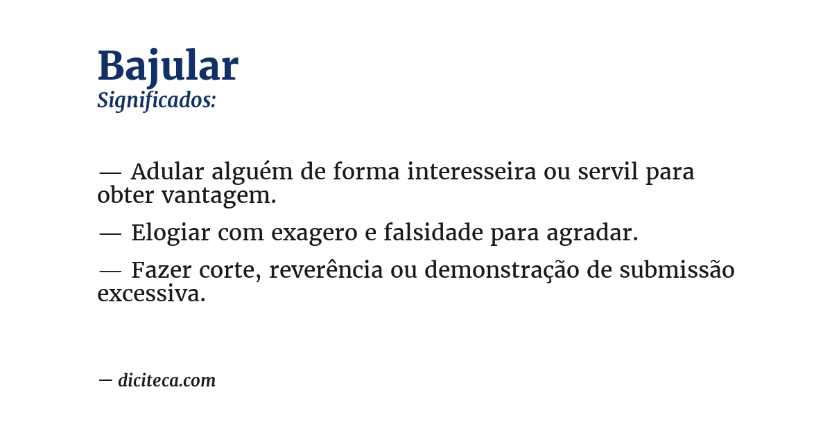 Significado de bajular
