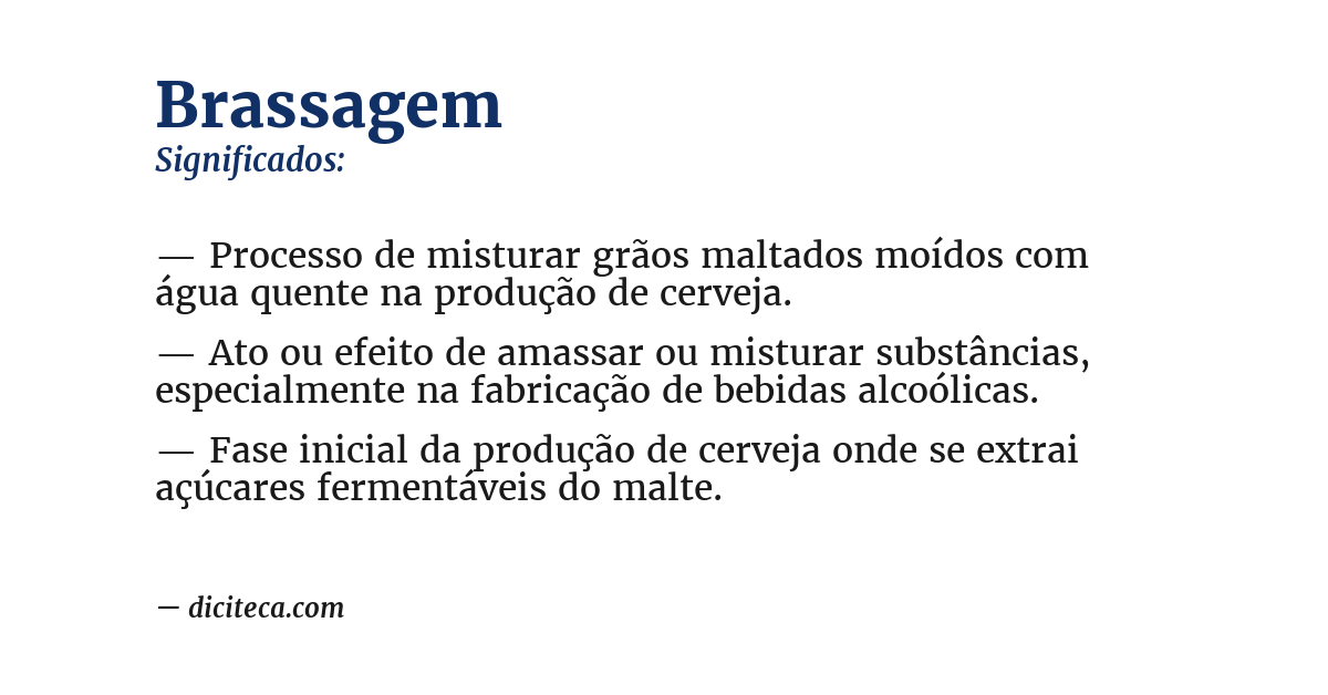 Significado de brassagem
