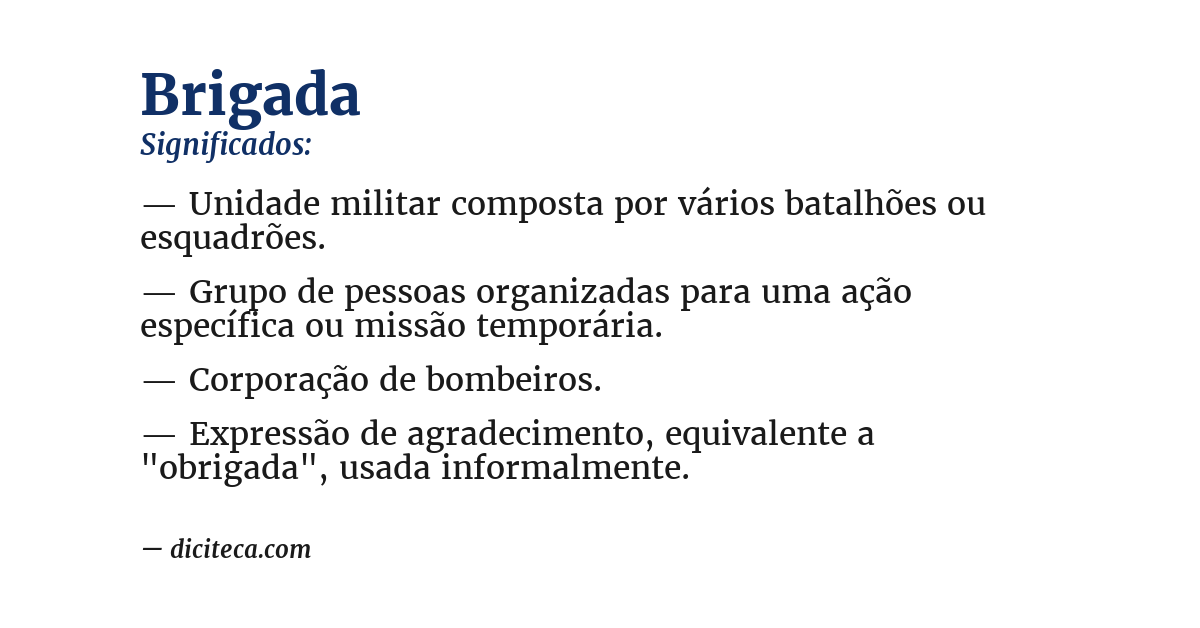 Significado de brigada