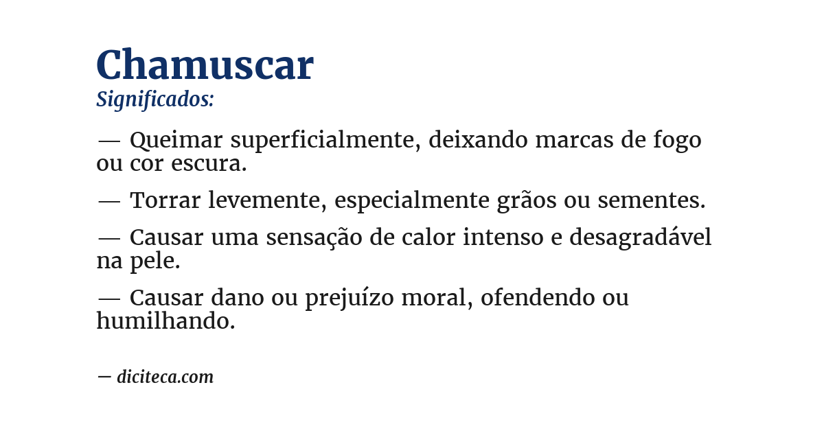Significado de chamuscar