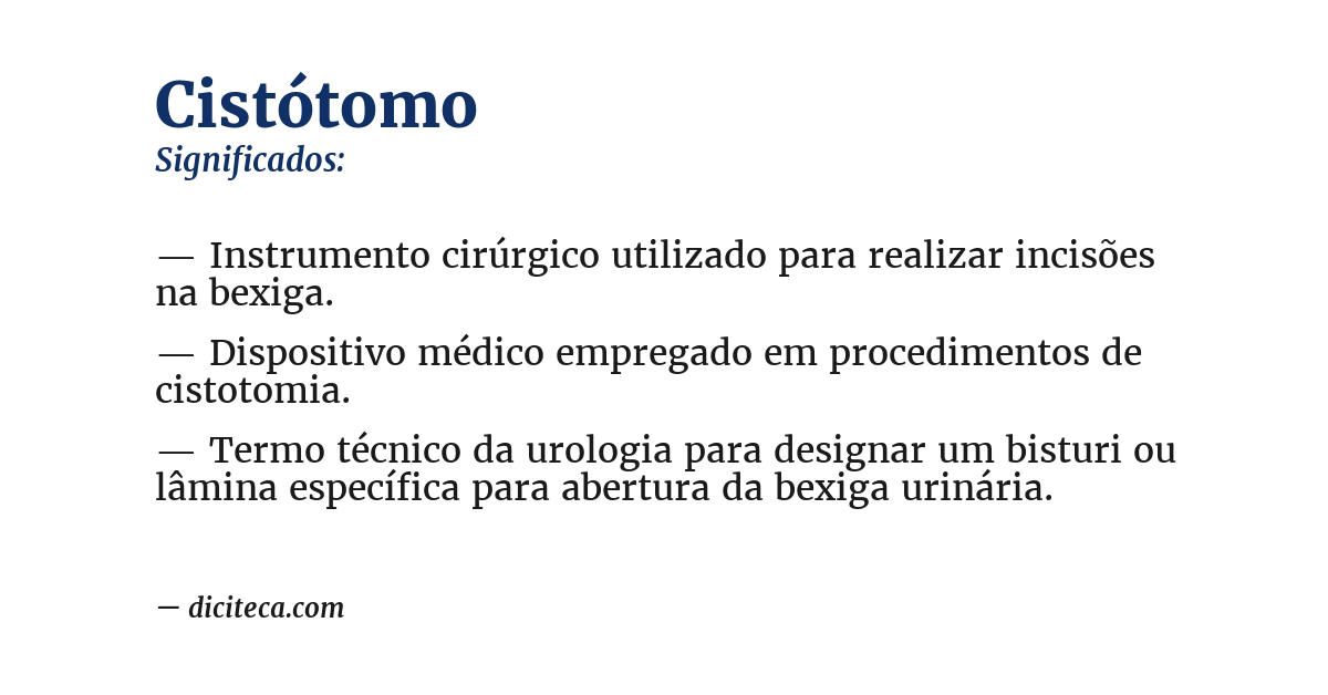 Significado de cistótomo