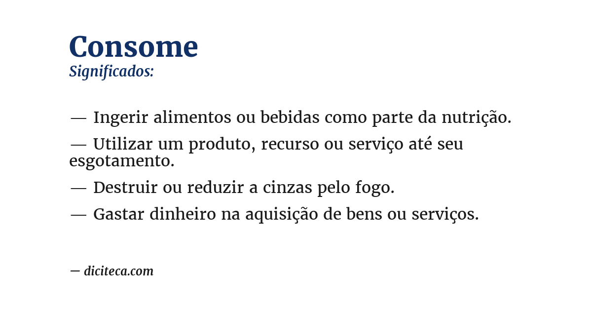 Significado de consome