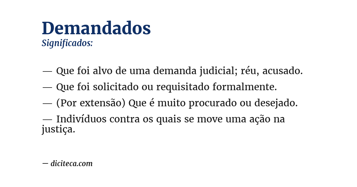 Significado de demandados