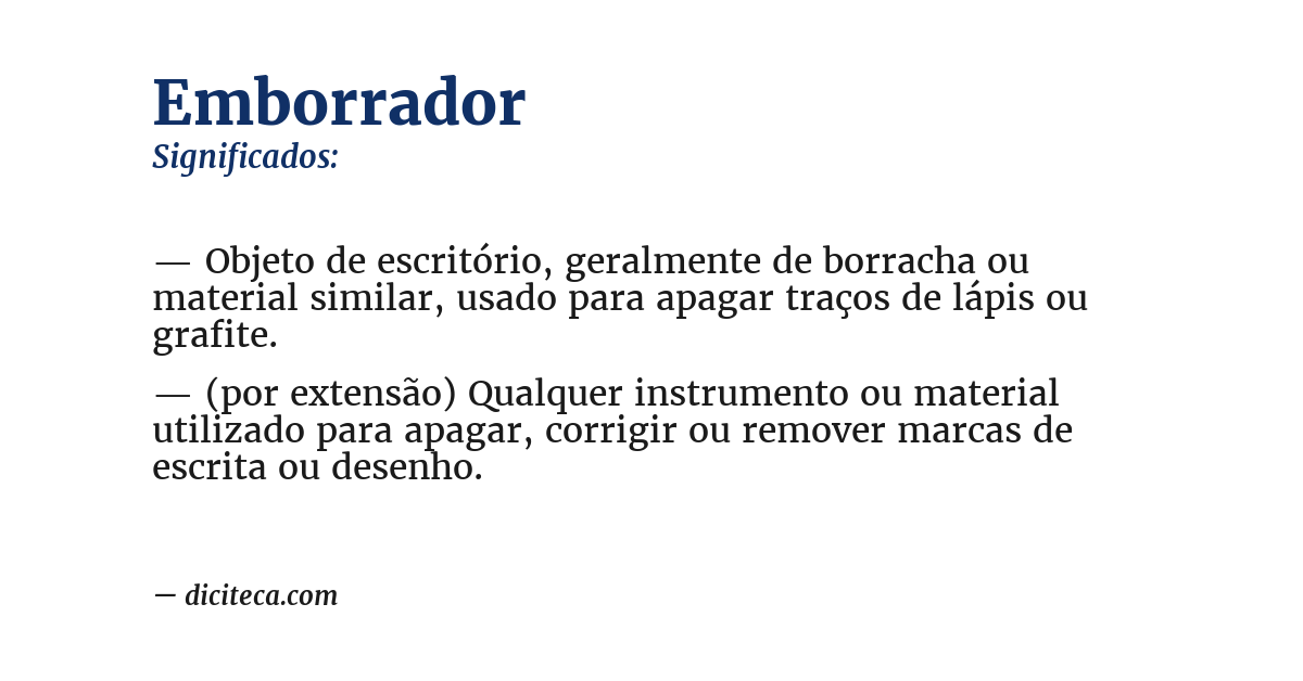 Significado de emborrador