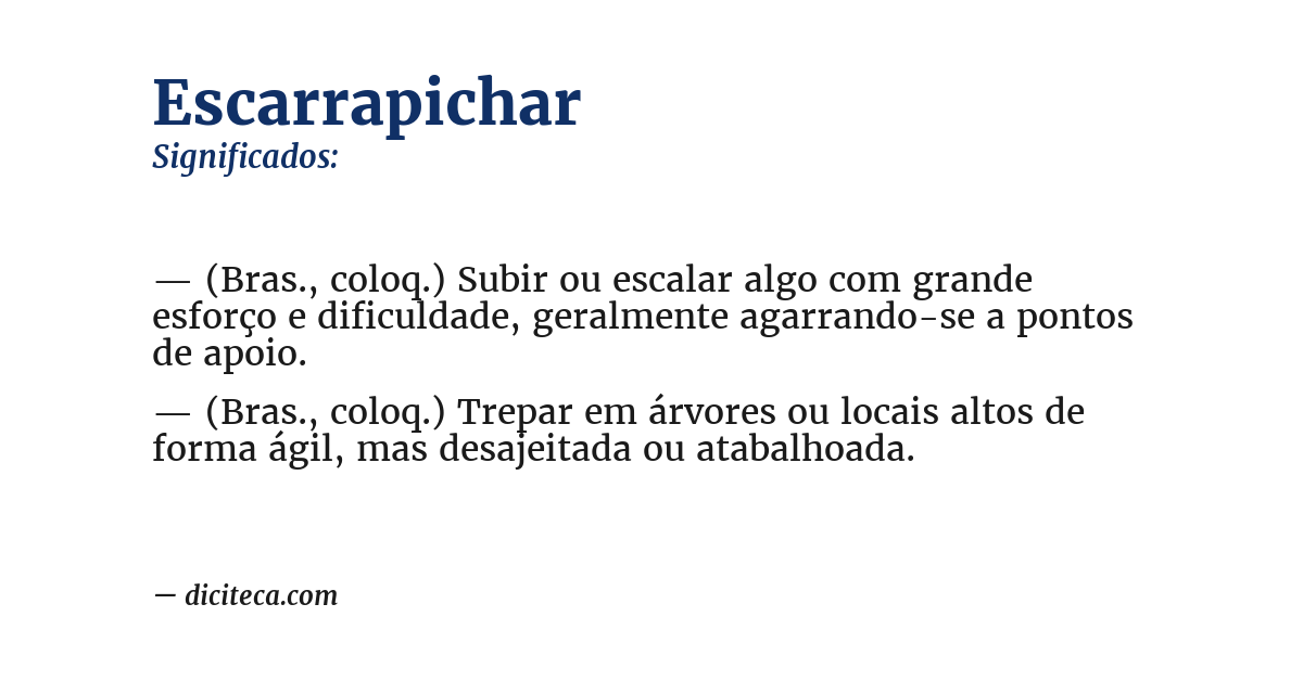 Significado de escarrapichar