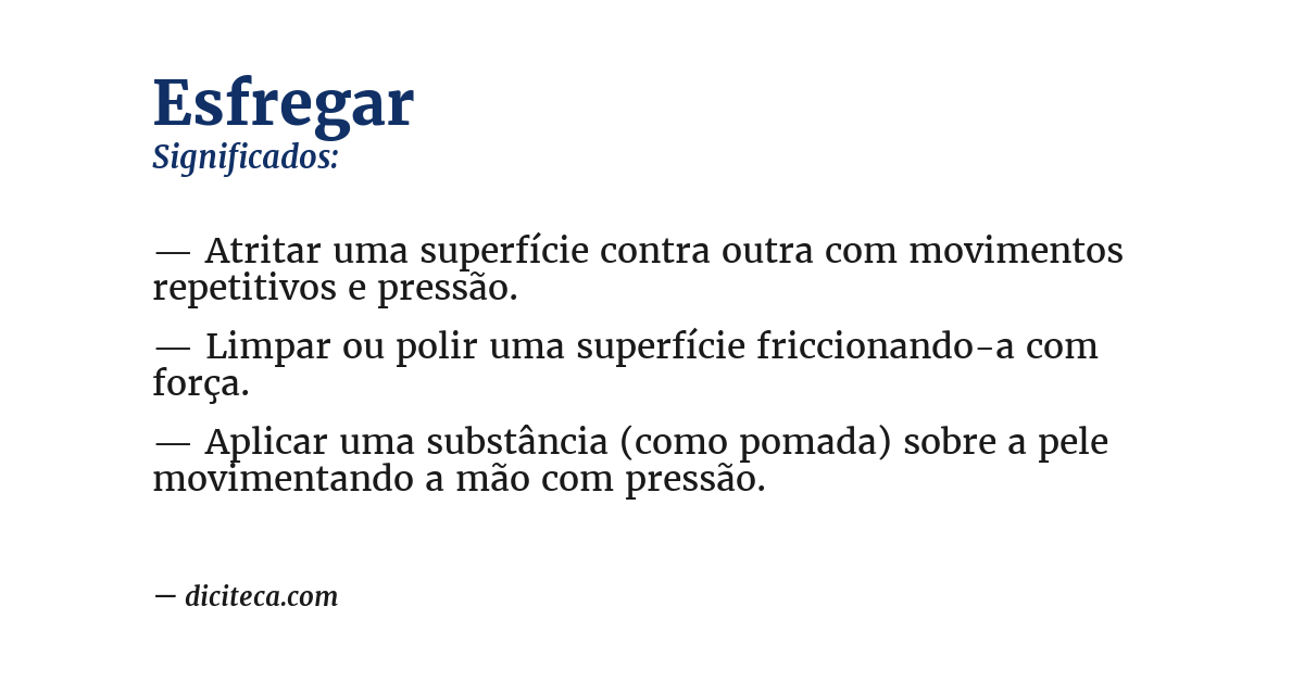 Significado de esfregar