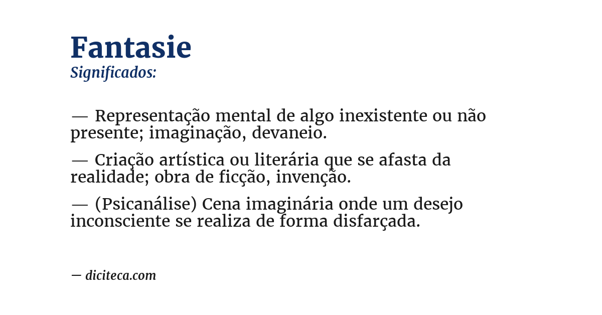 Significado de fantasie