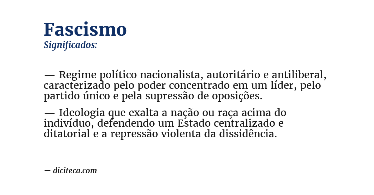 Significado de fascismo