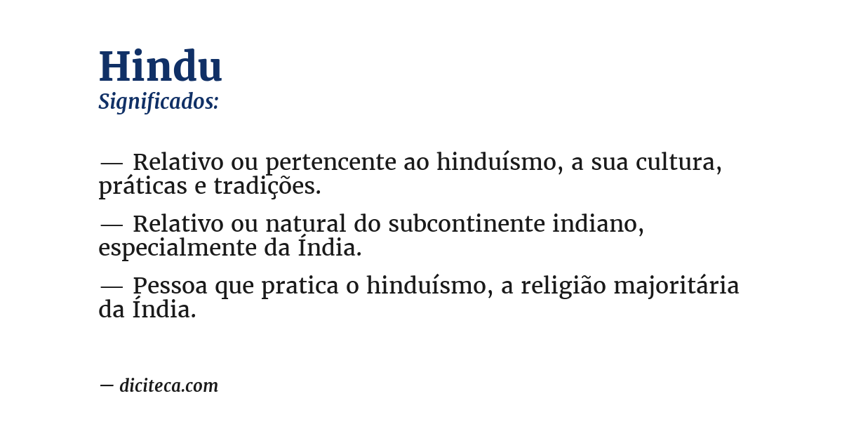 Significado de hindu