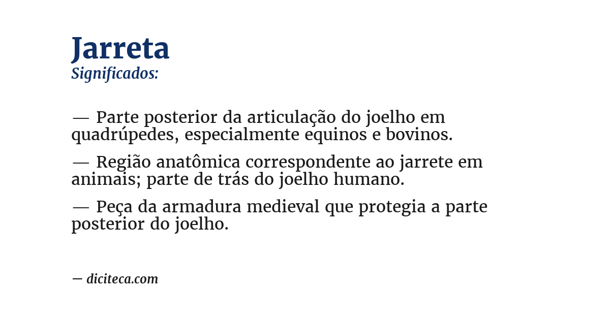 Significado de jarreta
