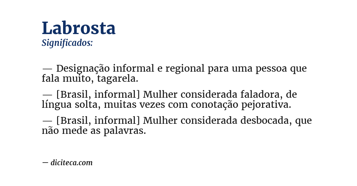 Significado de labrosta