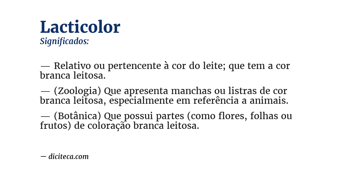 Significado de lacticolor