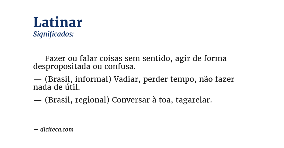 Significado de latinar
