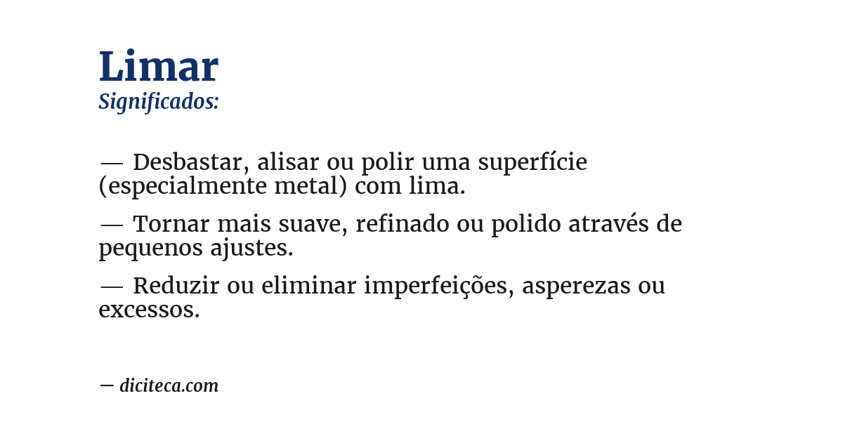 Significado de limar