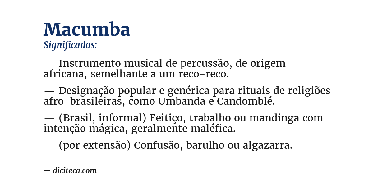 Significado de macumba
